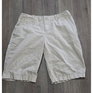 Eddie Bauer Tan Khaki Bermuda Chico Shorts Women Size 4